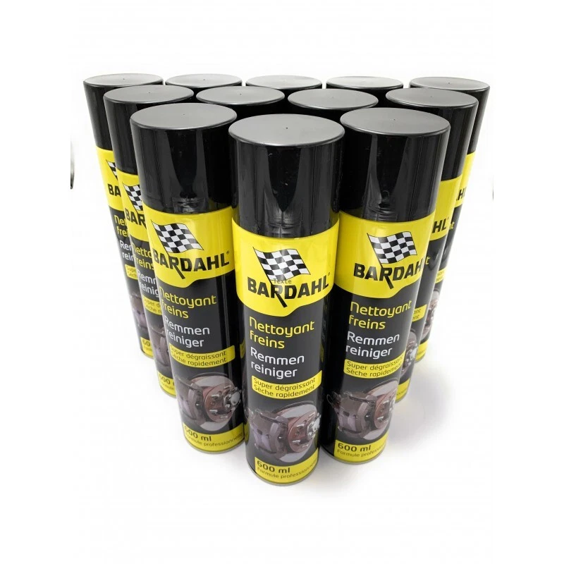 Nettoyant dégraissant frein Auto Moto - 12 bombes aérosol - usage atelier mécanique karting compétition