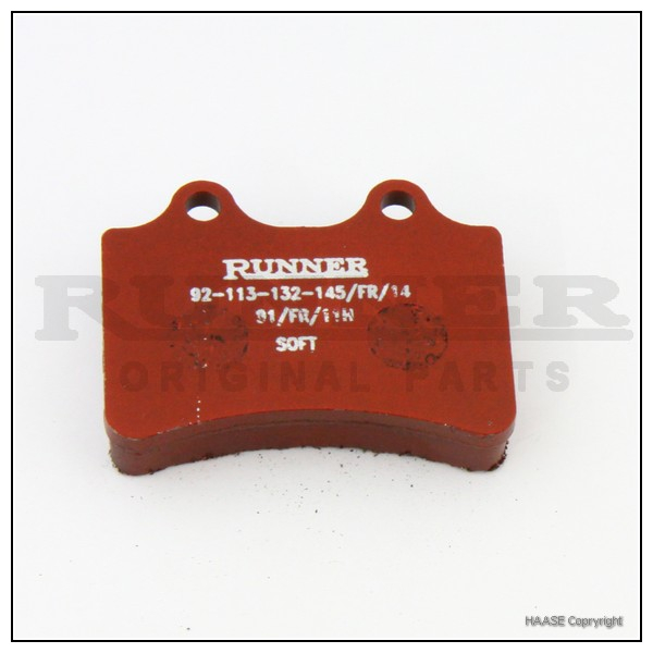 Plaquettes de frein arrière Runner FR14 - composé tendre pour karting compétition piste et manches de championnat